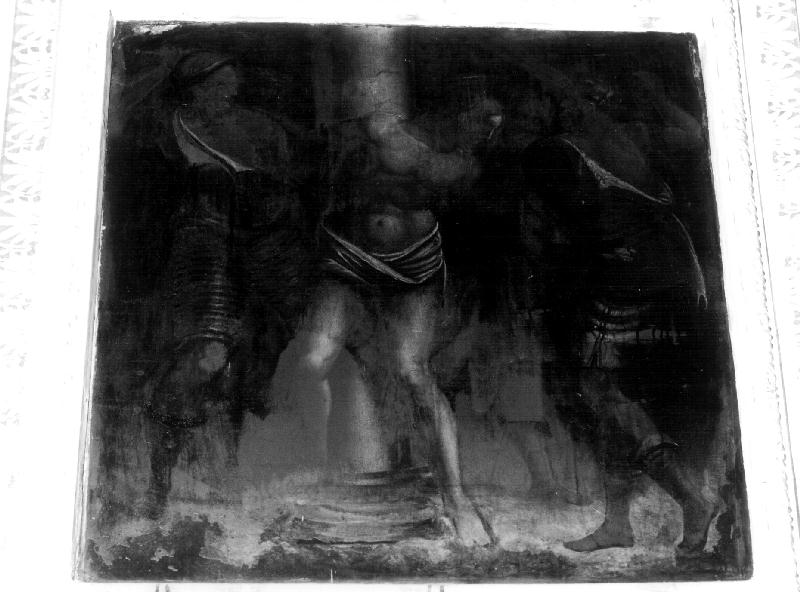 FLAGELLAZIONE DI CRISTO (dipinto, opera isolata) - ambito ligure (ultimo quarto sec. XVI)