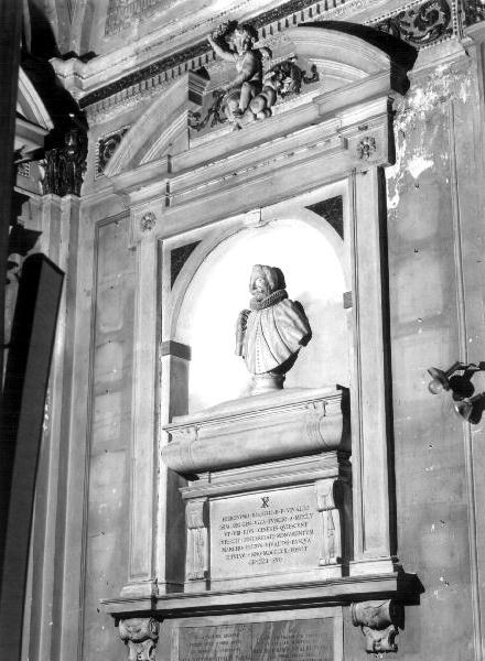 busto maschile (monumento funebre, elemento d'insieme) - bottega ligure (sec. XIX)