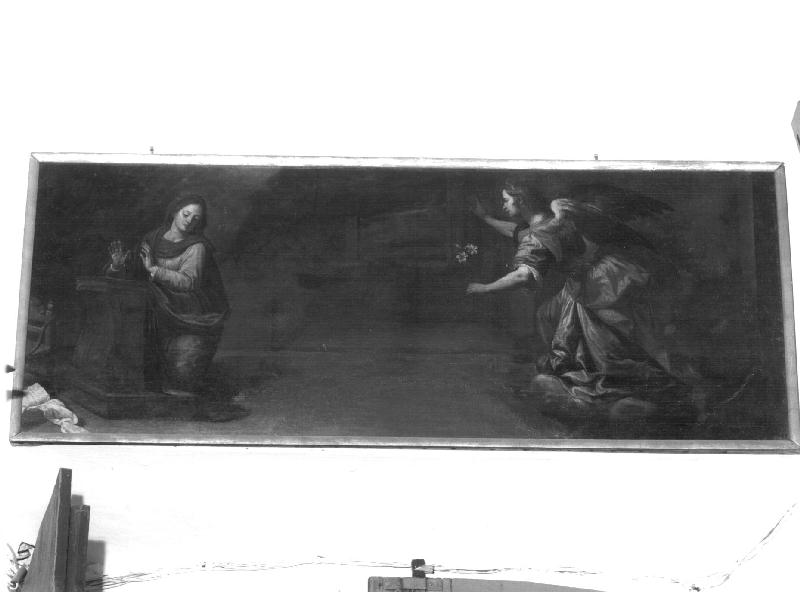 Annunciazione (dipinto, opera isolata) di Fiasella Domenico detto Sarzana (prima metà sec. XVII)