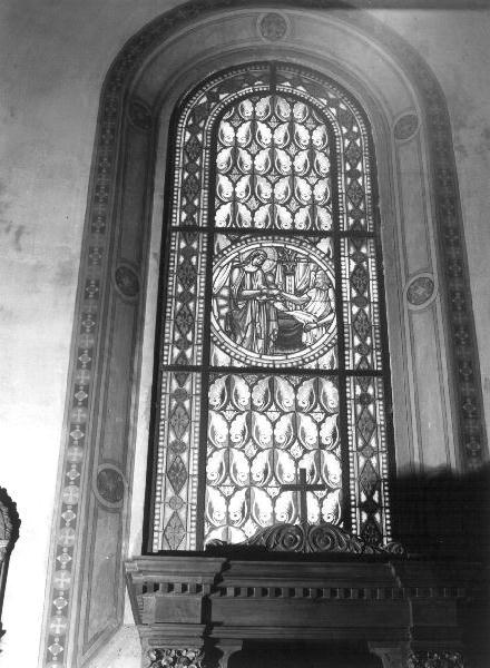 Santa Caterina da Genova (vetrata, elemento d'insieme) di Polloni Guido & C (sec. XX)