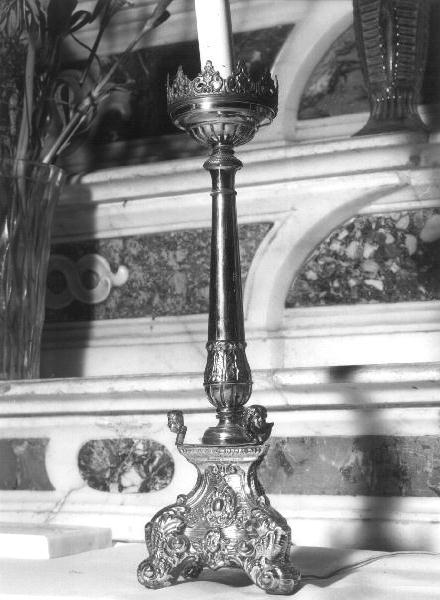 candelabro, coppia - PRODUZIONE LIGURE (fine/inizio secc. XIX/ XX)