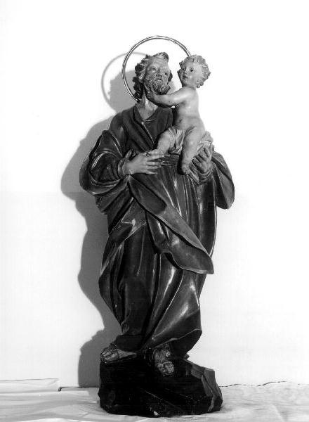 San Giuseppe e Gesù Bambino (statua, elemento d'insieme) di Maragliano Anton Maria (attribuito) (prima metà sec. XVIII)