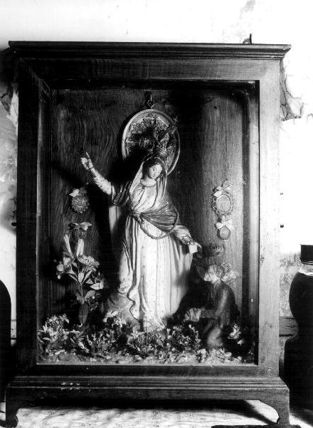 APPARIZIONE DELLA MADONNA (reliquiario a teca, opera isolata) - PRODUZIONE GENOVESE (sec. XIX)