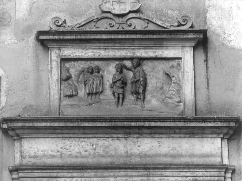 BATTESIMO DI CRISTO (rilievo, elemento d'insieme) di Da Corte Nicolò (sec. XII)