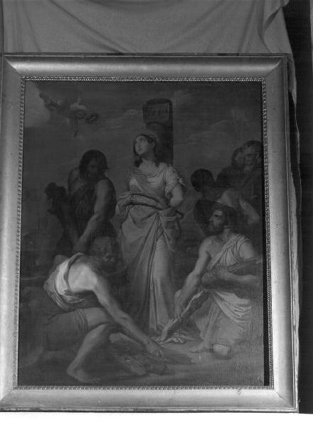 martirio di Santa Tecla (dipinto, opera isolata) di Isola Giuseppe (sec. XIX)