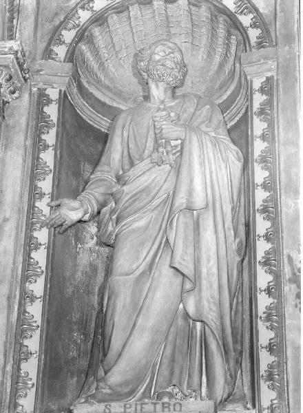 San Pietro (statua, elemento d'insieme) di Brilla Antonio (terzo quarto sec. XIX)