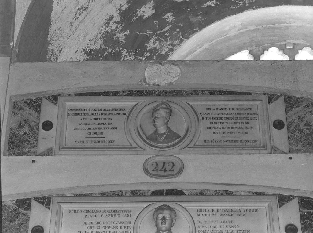 BUSTO FEMMINILE (monumento funebre, opera isolata) - PRODUZIONE GENOVESE (seconda metà sec. XIX)
