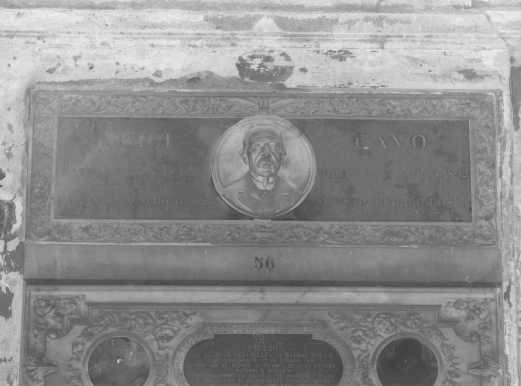 busto ritratto d'uomo (monumento funebre, opera isolata) - bottega genovese (fine sec. XIX)