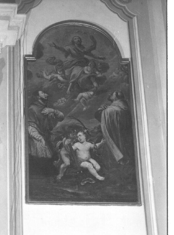 Cristo in gloria e Santi (dipinto, opera isolata) - ambito ligure (seconda metà sec. XIX)