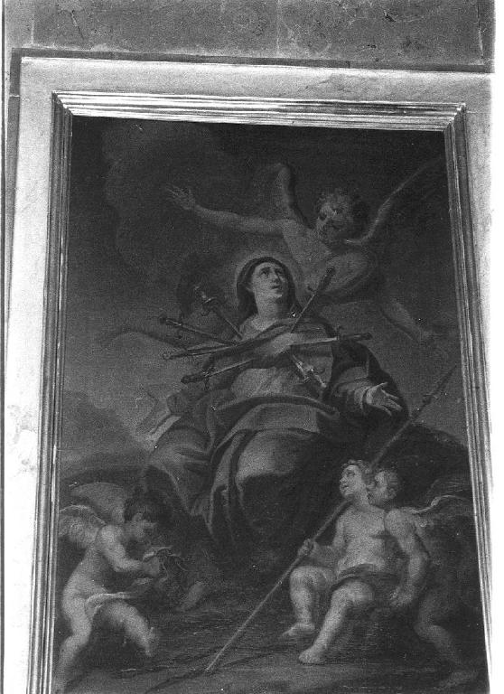 Madonna Addolorata (dipinto, pendant) di Brusco Paolo Gerolamo detto Bruschetto (sec. XVIII)