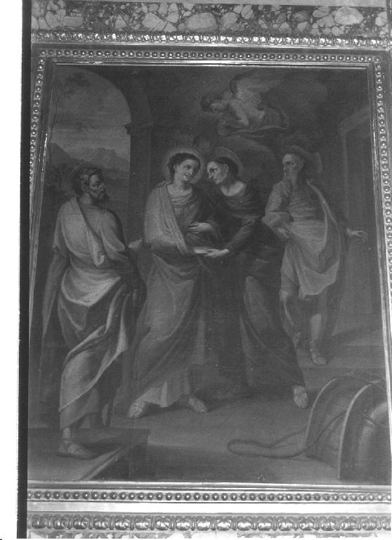 visitazione (dipinto, opera isolata) di Brusco Paolo Gerolamo detto Bruschetto (fine sec. XVIII)