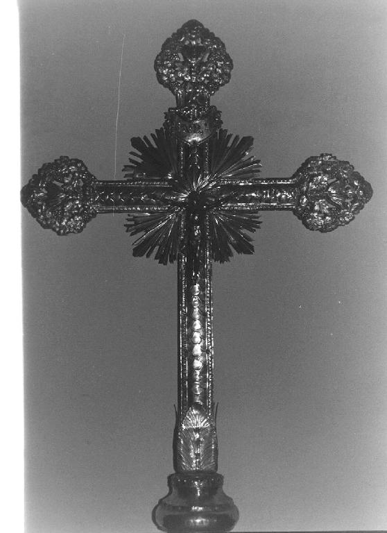 CRISTO CROCIFISSO (croce processionale, opera isolata) - PRODUZIONE LIGURE (sec. XIX)