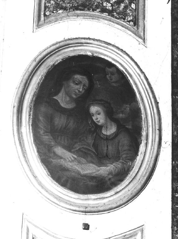 Sant'Anna insegna a leggere a Maria Vergine (dipinto, opera isolata) - ambito ligure (seconda metà sec. XIX)