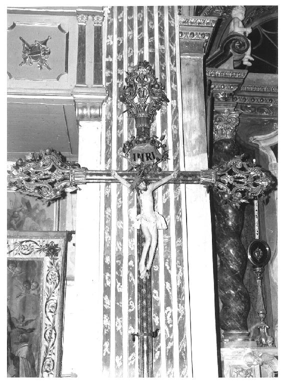 CRISTO CROCIFISSO (croce processionale, opera isolata) - PRODUZIONE LIGURE (seconda metà sec. XIX)