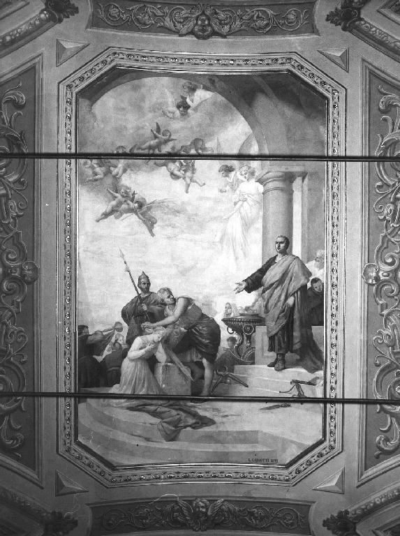 martirio di Santa Margherita d'Antiochia (dipinto, opera isolata) di Gainotti Luigi (sec. XIX)