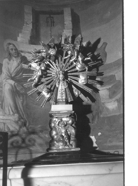 angioletti/ Gesù Bambino (tronetto per esposizione eucaristica, opera isolata) - bottega ligure (sec. XIX)