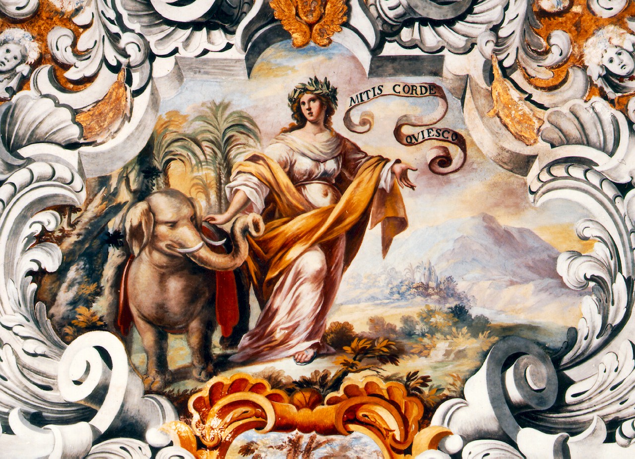 allegoria della temperanza (dipinto murale) - ambito siciliano (Seconda metà sec. XVIII)
