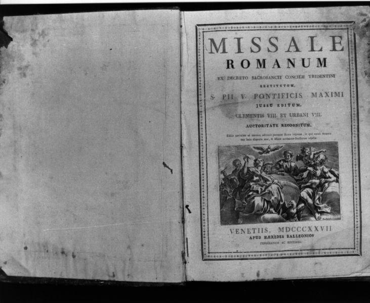 Missale romanum (coperta di libro liturgico, opera isolata) - ambito veneziano (sec. XIX)
