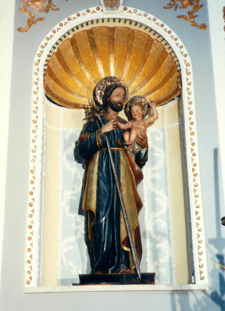 San Giuseppe con Gesu' Bambino (statua) - ambito siciliano (Seconda metà sec. XIX)