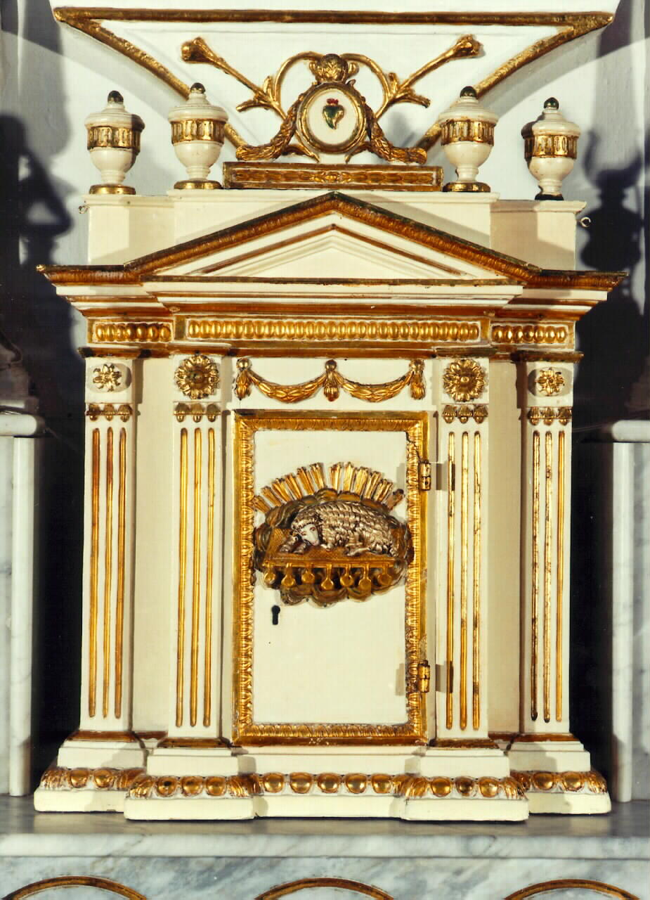 tabernacolo - a frontale architettonico - produzione siciliana (Prima metà sec. XIX)