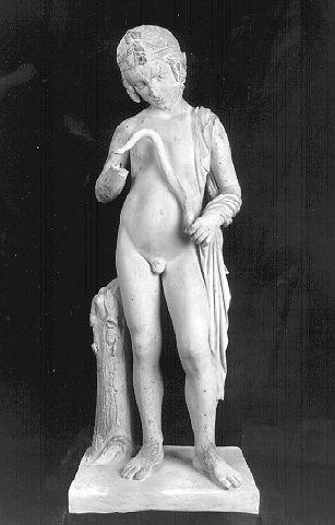 Cupido che abbevera una serpe (statua) di Marchetti Nicola (seconda metà sec. XIX)