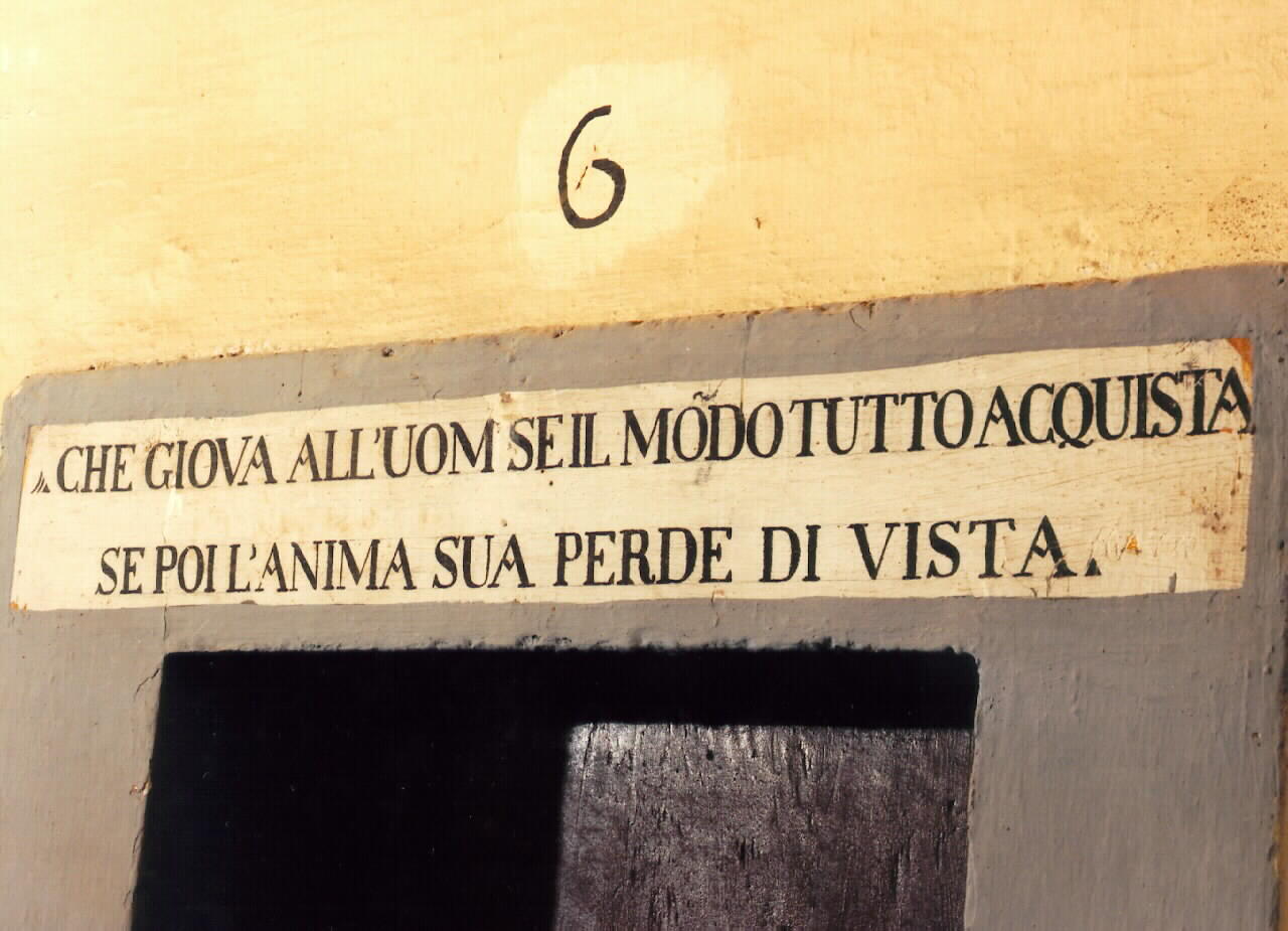 iscrizione dipinta - ambito cappuccino (Seconda metà sec. XIX)