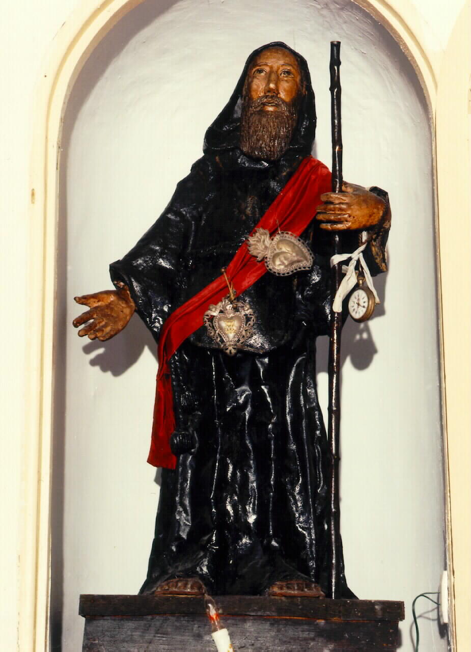 Sant'Antonio abate (statua) - ambito siciliano (Seconda metà sec. XIX)