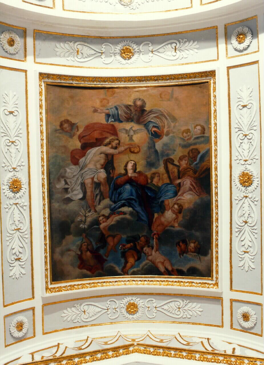 incoronazione di Maria Vergine (dipinto murale) - ambito siciliano (fine sec. XVIII)
