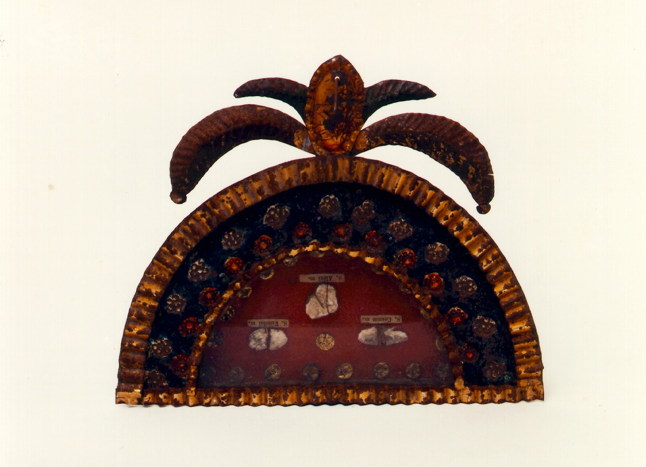 reliquiario - a medaglione, serie - ambito cappuccino (Seconda metà sec. XIX)