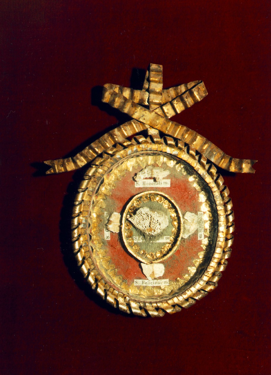 reliquiario - a medaglione, serie - ambito cappuccino (Seconda metà sec. XVIII)