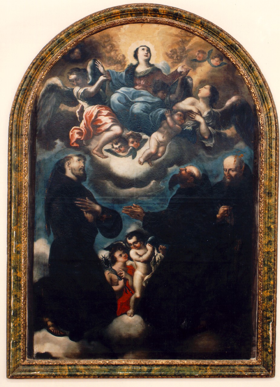 Madonna Assunta con santi cappuccini (dipinto) - ambito cappuccino (Seconda metà sec. XVIII)