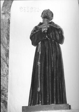 SAN FRANCESCO D'ASSISI IN PREGHIERA (statua) di Malecore Giuseppe (inizio sec. XX)