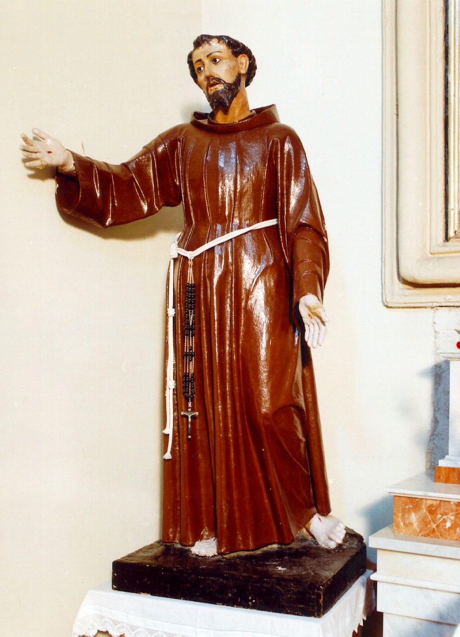 San Francesco d'Assisi (statua) - ambito siciliano (Seconda metà sec. XIX)