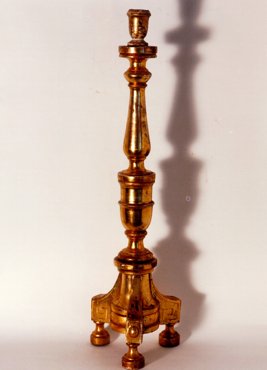 candelabro d'altare - produzione siciliana (Seconda metà sec. XIX)
