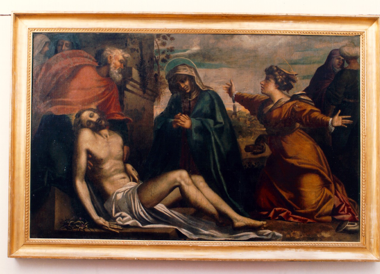 deposizione di Cristo nel sepolcro (dipinto) - ambito siciliano (Seconda metà sec. XIX)