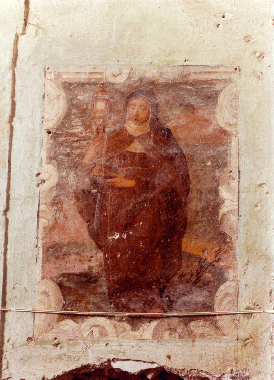 Santa Chiara (dipinto murale) - ambito siciliano (Seconda metà sec. XVII)