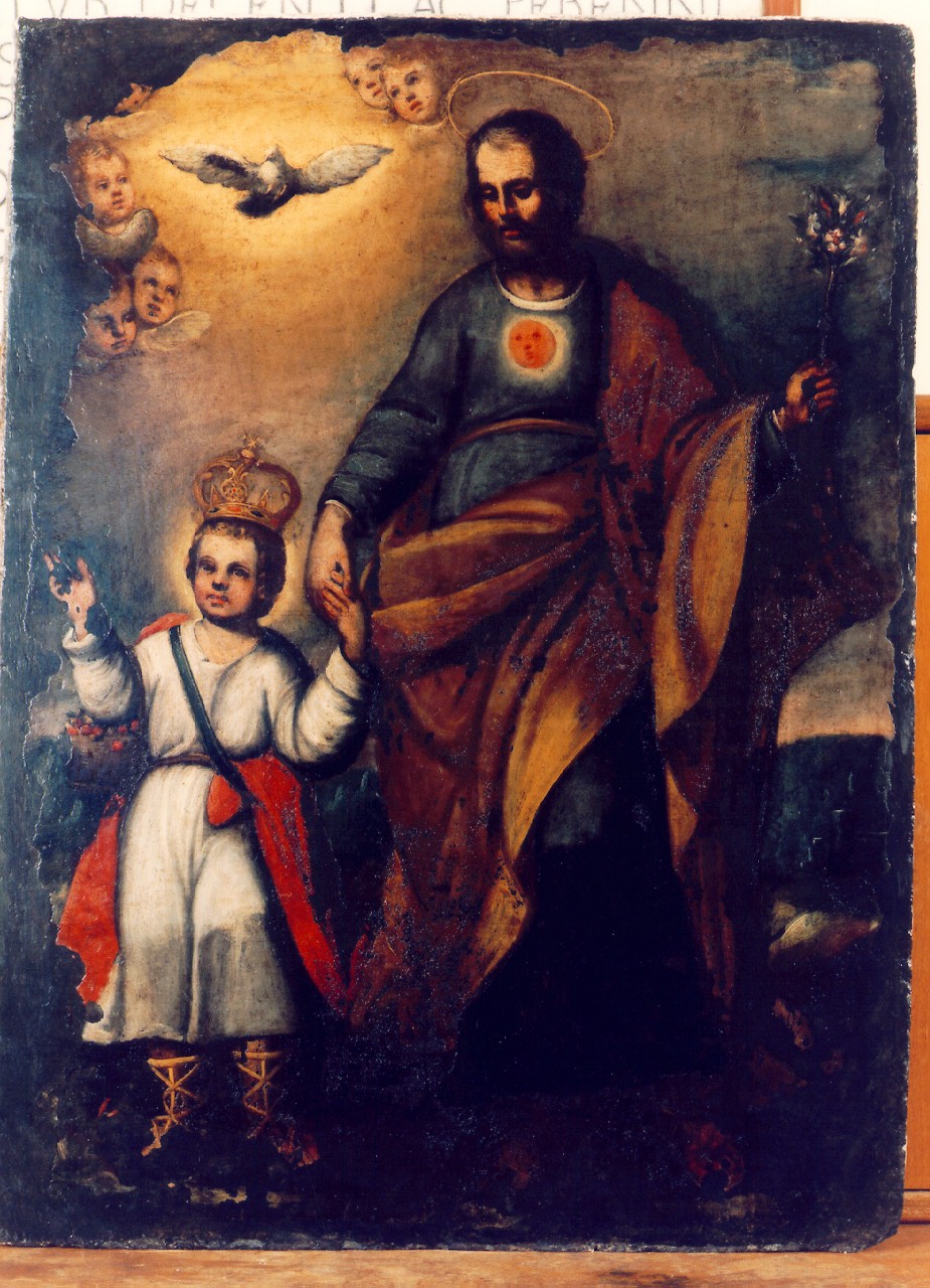 San Giuseppe e Gesu' Bambino (dipinto) - ambito siciliano (Prima metà sec. XIX)