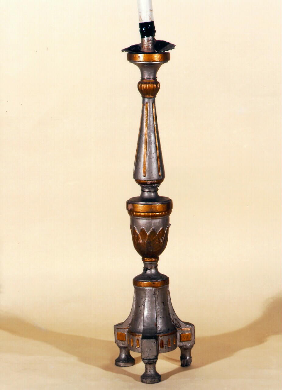 candelabro d'altare, serie - produzione siciliana (fine sec. XIX)