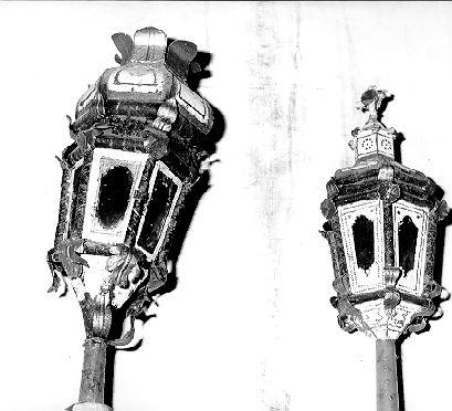 lanterna processionale, serie - bottega italiana (sec. XIX)