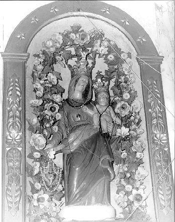 MADONNA CON BAMBINO (statua) - bottega italiana (fine/inizio secc. XVI/ XVII)