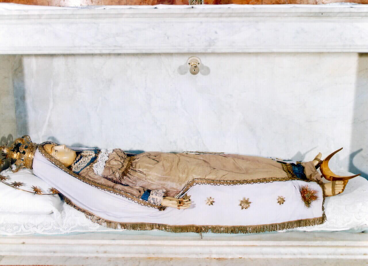 dormizione della Madonna (statua vestita) - ambito siciliano (Seconda metà sec. XIX)