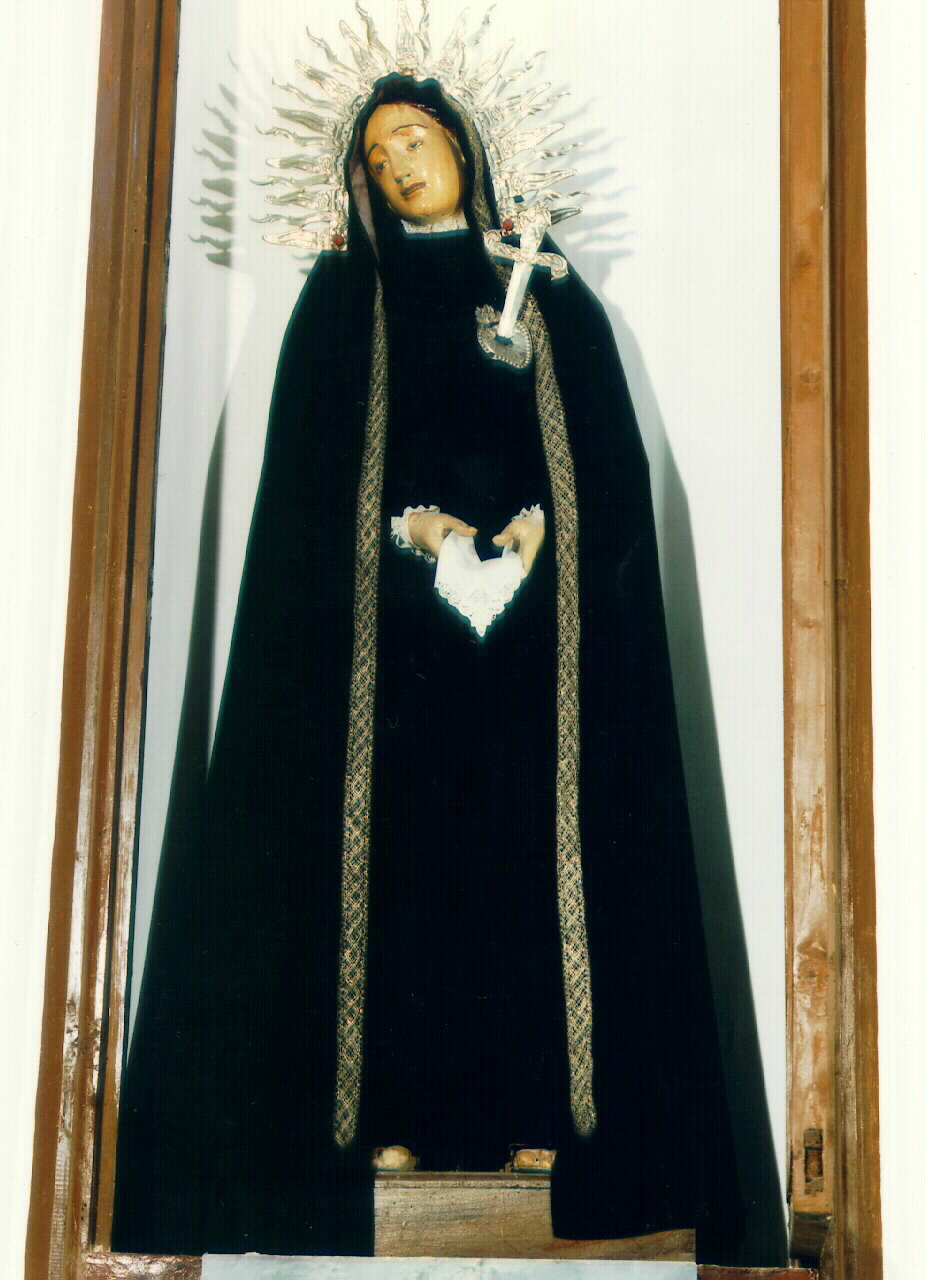 Madonna Addolorata (statua vestita) - ambito siciliano (Seconda metà sec. XIX)