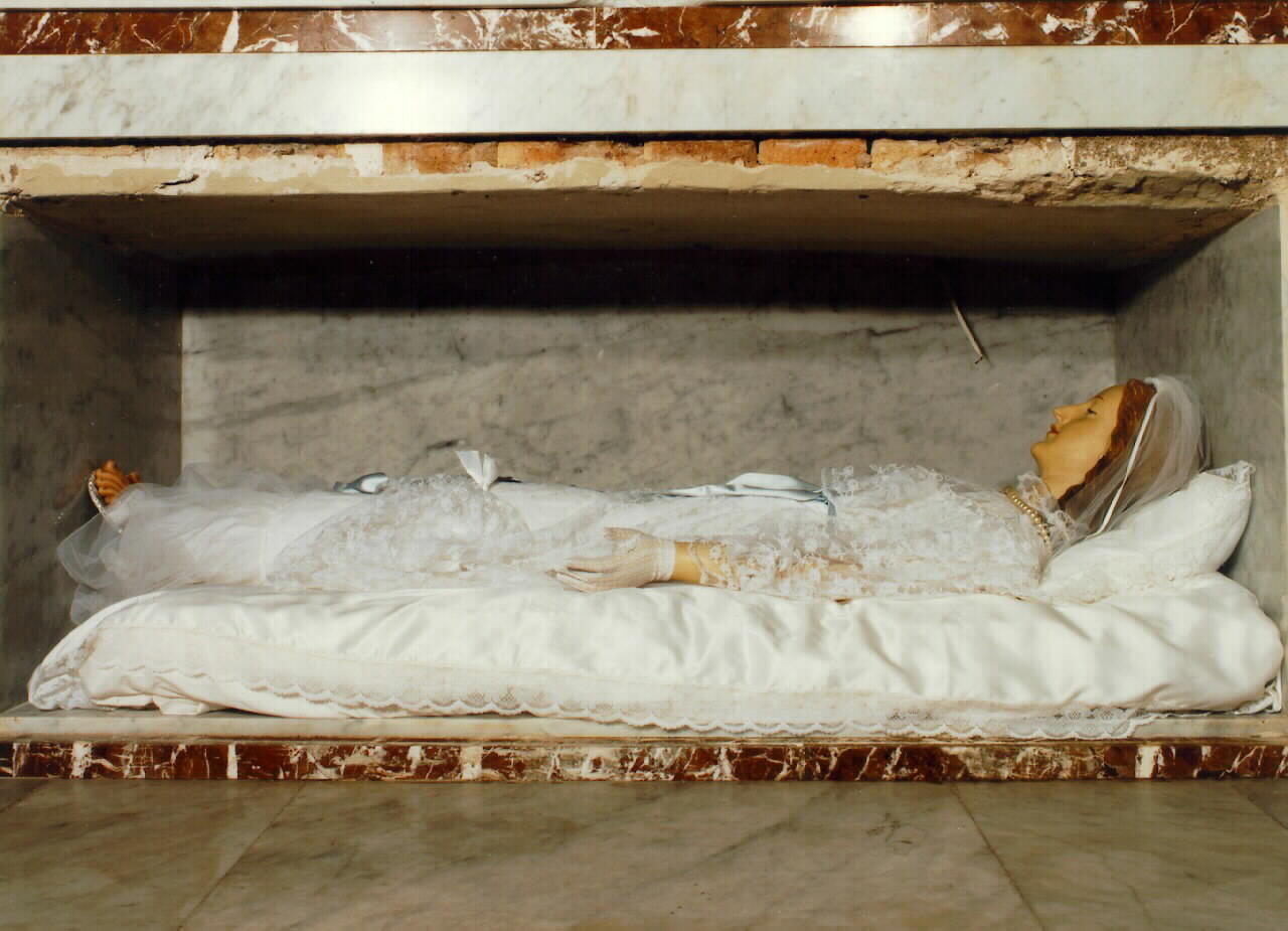 dormizione della Madonna (statua) - ambito siciliano (Fine/inizio secc. XIX/ XX)