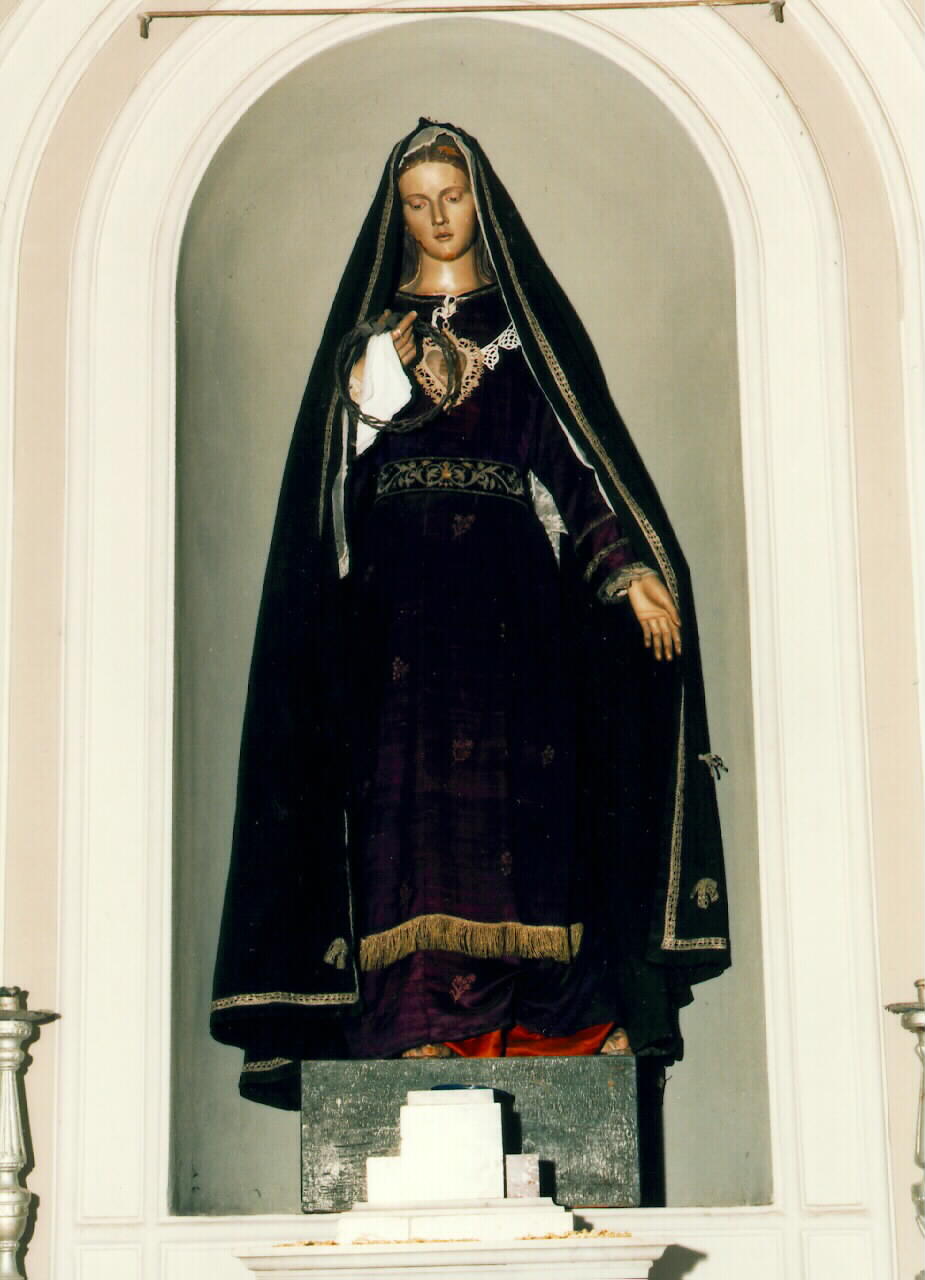 Madonna Addolorata (statua vestita) - ambito siciliano (Seconda metà sec. XIX)