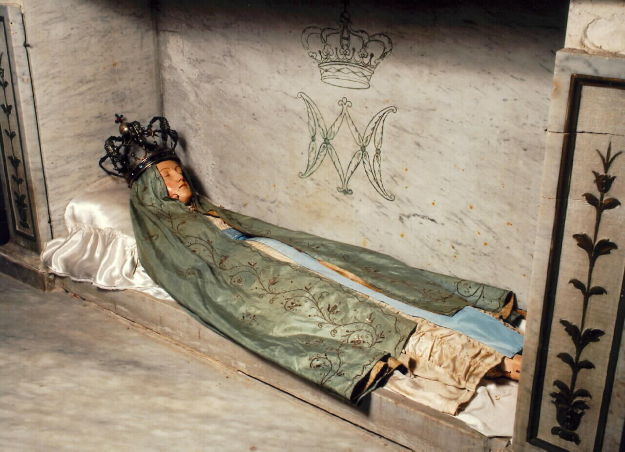 dormizione della Madonna (statua vestita) - ambito siciliano (Prima metà sec. XIX)