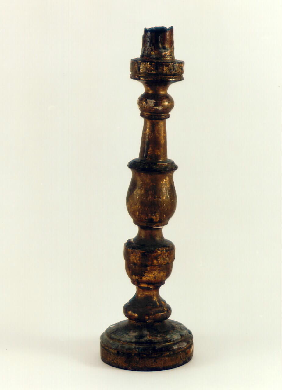 candeliere d'altare, serie - produzione siciliana (fine sec. XIX)