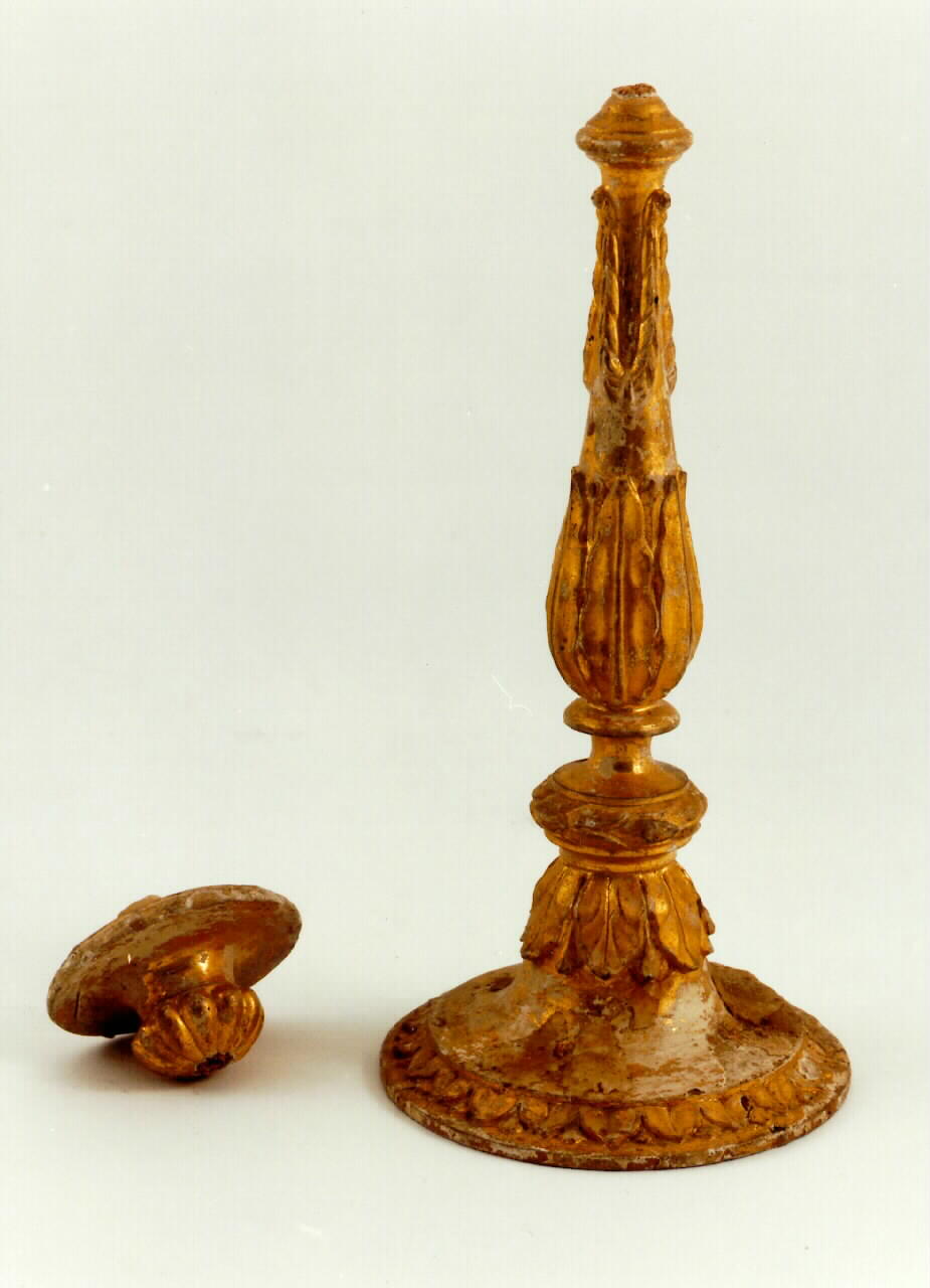 candeliere d'altare, serie - produzione siciliana (Prima metà sec. XIX)