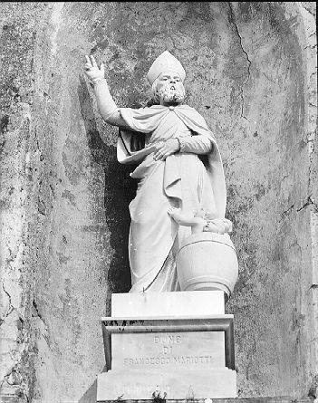 SAN NICOLA DI BARI RESUSCITA I TRE FANCIULLI (statua) - bottega italiana (sec. XVIII)
