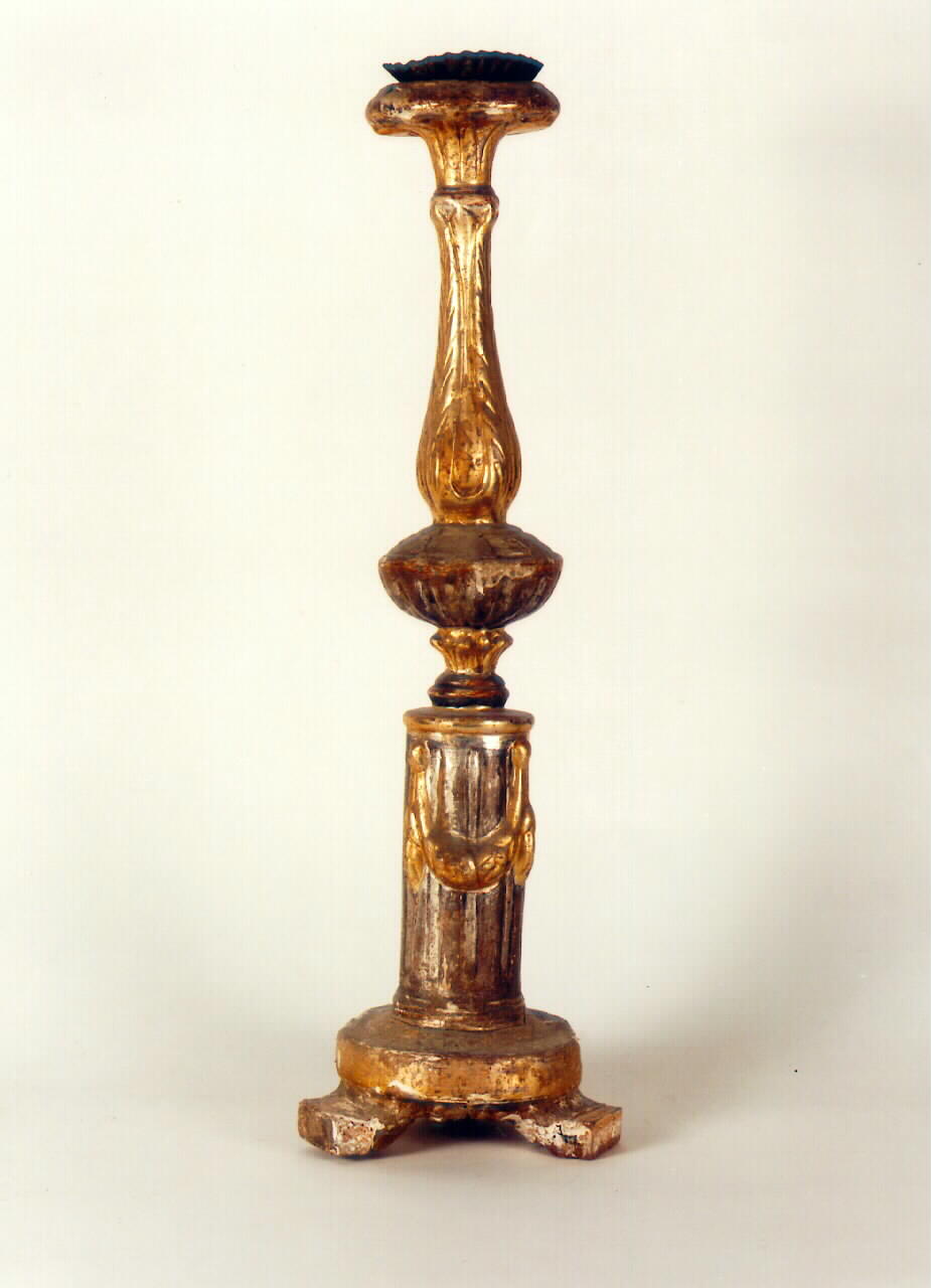 candeliere d'altare, serie - produzione siciliana (Fine/inizio secc. XVIII/ XIX)