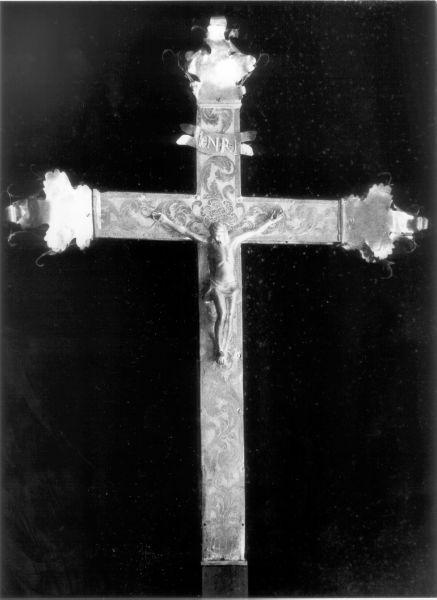 croce processionale - bottega toscana (metà sec. XVIII)